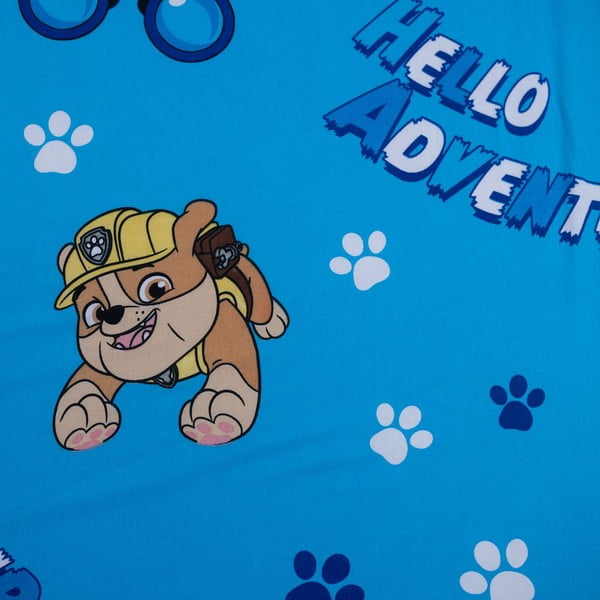 Lenzuolo con angoli per bambini blu in cotone per letto singolo 90x200 cm Paw Patrol – Jerry Fabrics-image-2