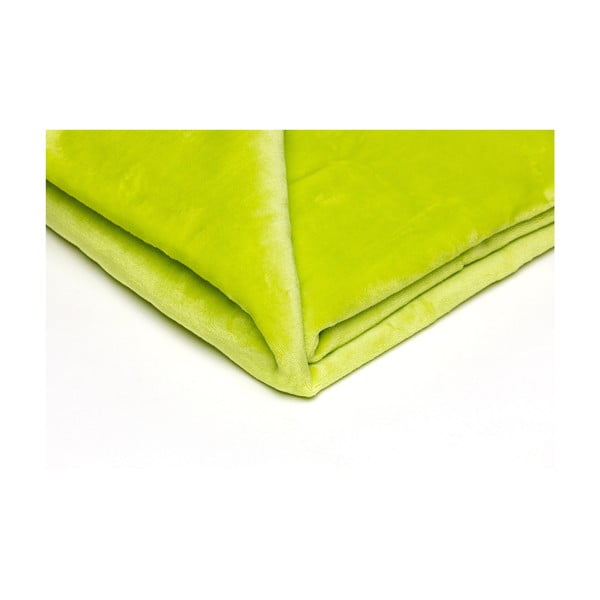 Coperta in micropush verde chiaro, 150 x 200 cm - My House-image-1