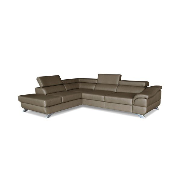 Šedohnědá rohová rozkládací  pohovka Windsor & Co. Sofas Omnikron, levý roh-image-1