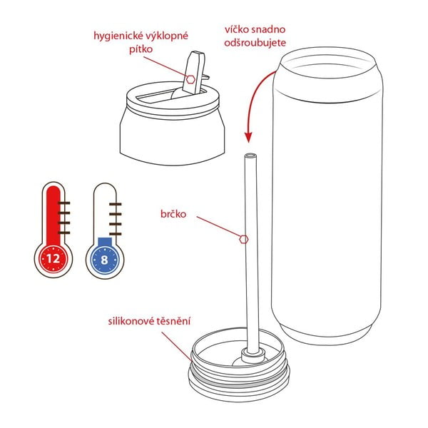 Thermos blu 700 ml - Orion-image-3