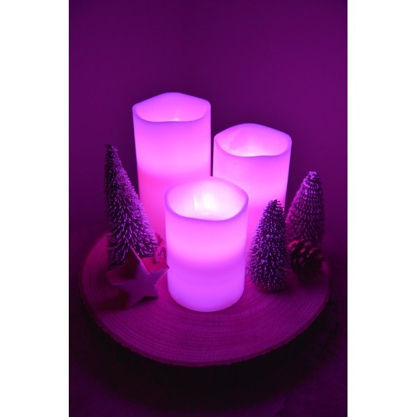 Set di 3 candele a a LED (altezza 10 cm) - Hilight-image-4