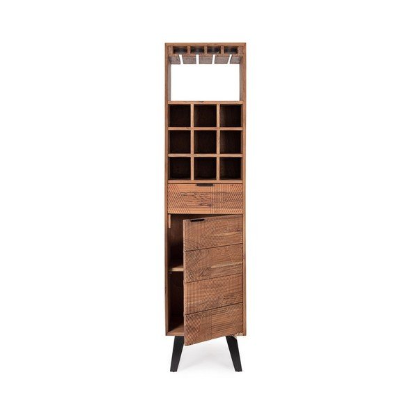 Cantinetta di colore naturale in acacia massiccia 45x180x40 cm Isar – Bizzotto-image-1