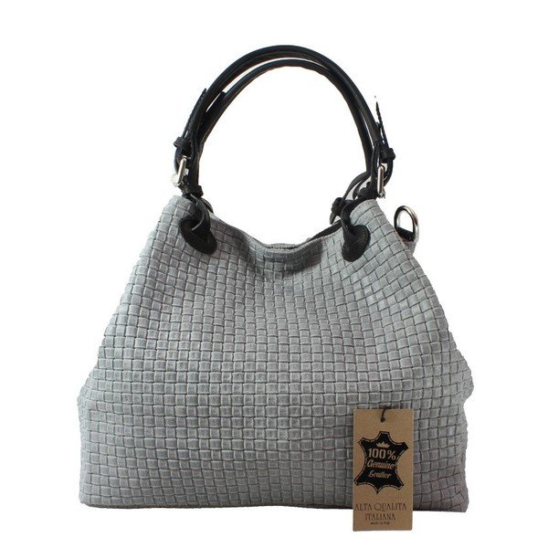 Borsa in pelle grigia Tessa - Chicca Borse-image-1