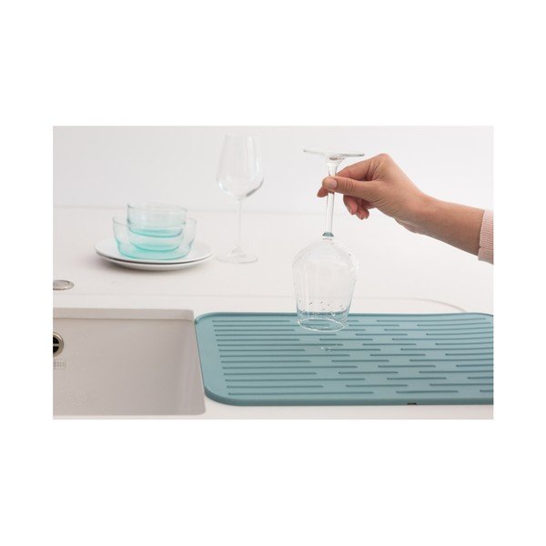 Modrá silikonová odkapávací podložka na nádobí Brabantia Dish-image-3