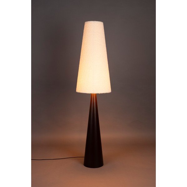 Lampada da terra dimmerabile in bianco e nero con paralume in tessuto (altezza 166 cm) Miki - Dutchbone-image-1