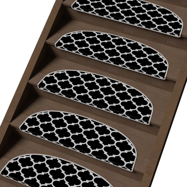 Gradini bianchi e neri in set da 16 pezzi 20x65 cm Madalyon - Vitaus-image-1