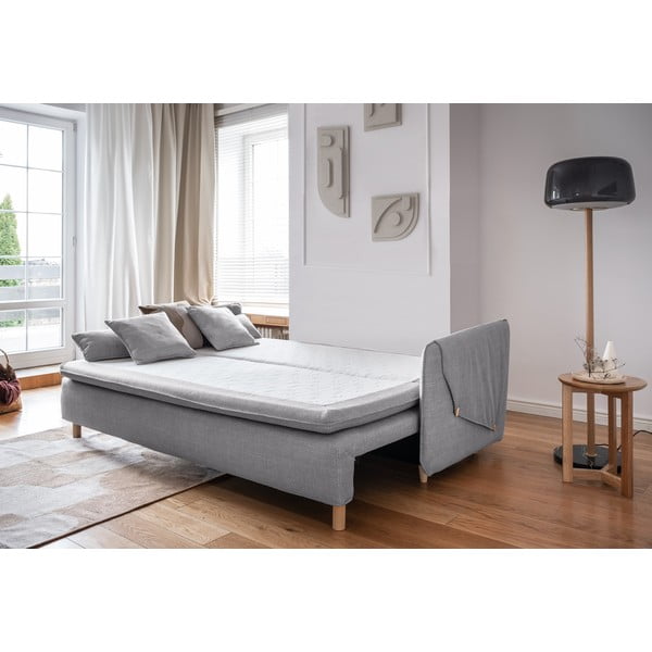 Divano letto grigio chiaro 207 cm Simon - Miuform-image-4