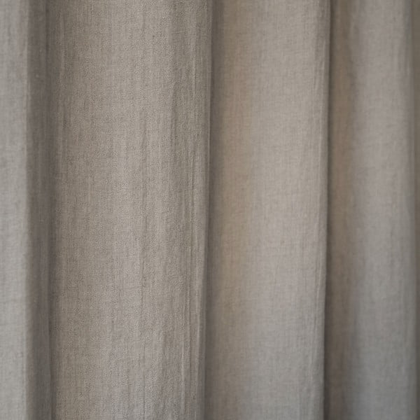 Tenda di lino beige con passanti Night Time, 250 x 140 cm Natural - Linen Tales-image-1