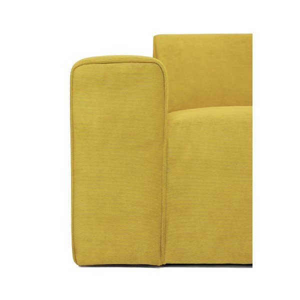 Modulo divano in velluto a coste giallo (angolo sinistro) Sting - Scandic-image-4
