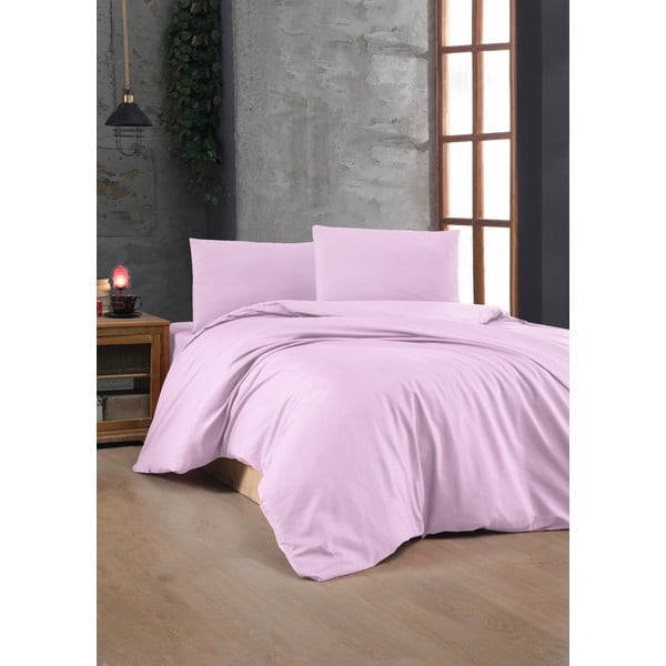 Biancheria da letto in rosa chiaro in cotone renforcé per letto matrimoniale 200x200 cm – Mijolnir