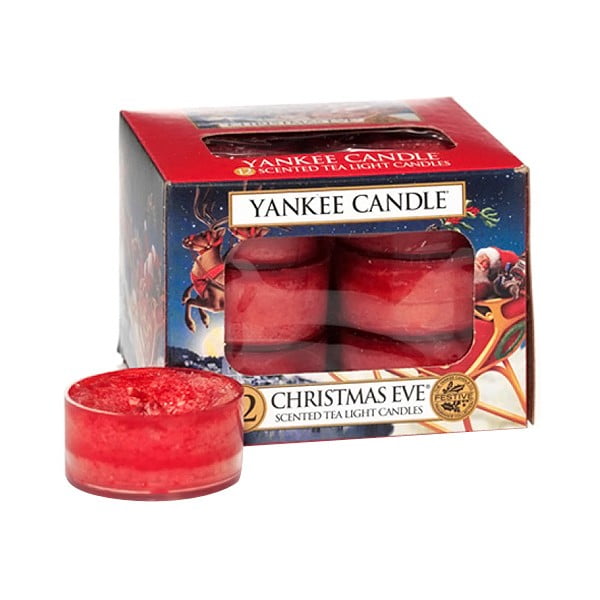 Set di 12 candele profumate per la vigilia di Natale, durata di combustione 4 ore Christmas Eve - Yankee Candle