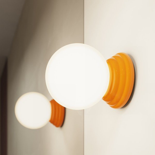 Lampada da parete arancione in ceramica ø 12 cm Farsa – Sollux-image-2