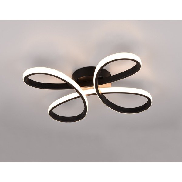 Plafoniera LED nera 40x40 cm Fly - Trio-image-1
