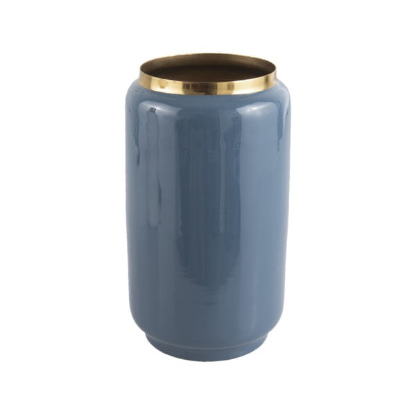 Vaso blu con dettagli dorati Flare, altezza 25 cm - PT LIVING