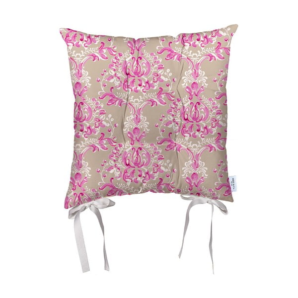 Cuscino di seduta in microfibra beige e rosa , 36 x 36 cm Butterflies - Mike & Co. NEW YORK