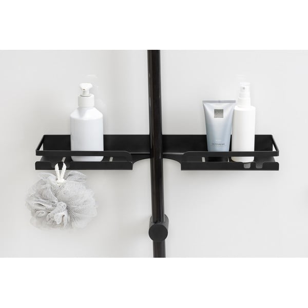 Mensola da bagno autoportante in acciaio inox nero Altarella - Wenko-image-2