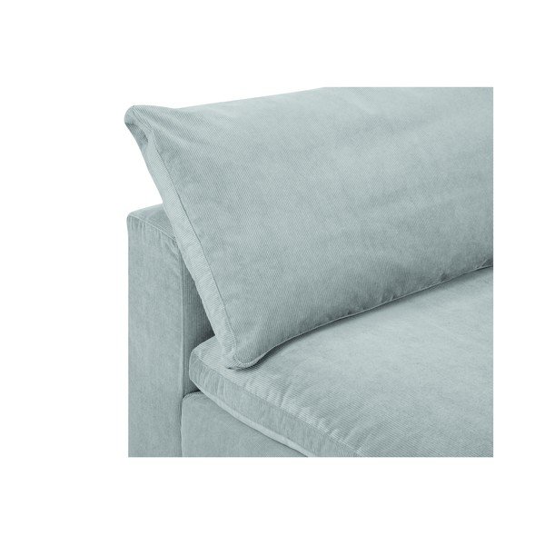 Parte angolare azzurra del divano modulare in velluto a coste, angolo destro Galaxy - Windsor & Co Sofas-image-1
