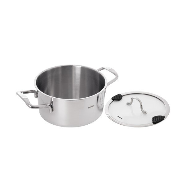 Casseruola in acciaio inox con coperchio incluso 3 l Venice – Orion-image-3