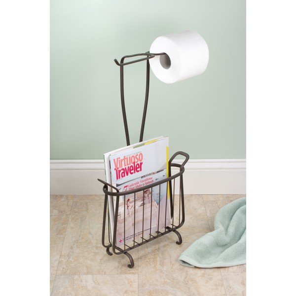 Porta carta igienica in metallo color bronzo, altezza 61 cm Axis - iDesign-image-1
