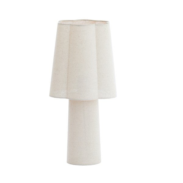 Lampada da tavolo bianca con paralume in tessuto (altezza totale 50 cm) Musaby – Light & Living