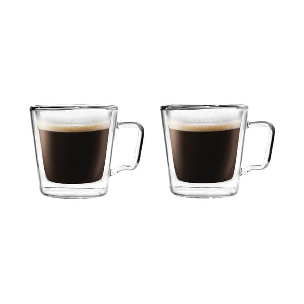 Tazze in set per espresso/con parete doppia in vetro 2 pz 80 ml Diva – Vialli Design-image-1