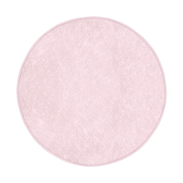 Tappeto rotondo lavabile rosa chiaro adatto per aspirapolvere robot ø 80 cm Comfort - Mila Home