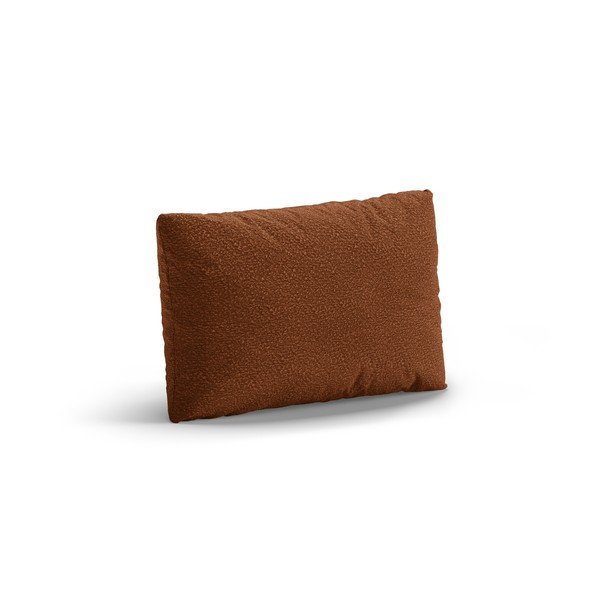 Cuscino per divano color terracotta con rivestimento in bouclé Poppy – Micadoni -image-1