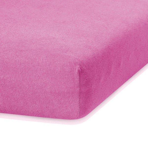 Lenzuolo con angoli fucsia per letto matrimoniale Siesta, 200/220 x 200 cm Ruby - AmeliaHome-image-2