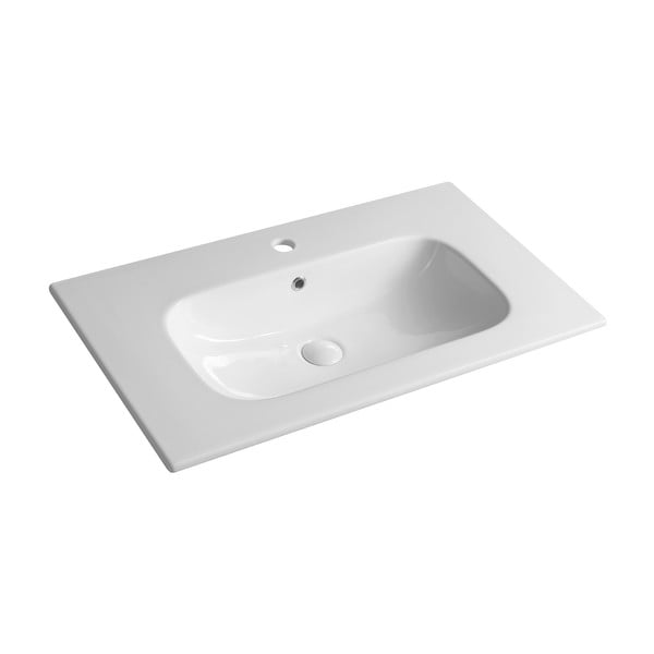 Lavabo bianco in ceramica 81x46,5 cm Piedra – Sapho