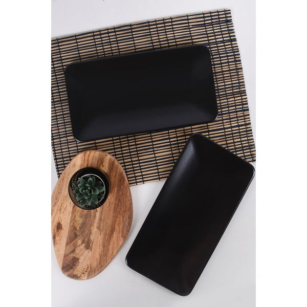 Set di 2 piatti in gres nero - Hermia-image-1