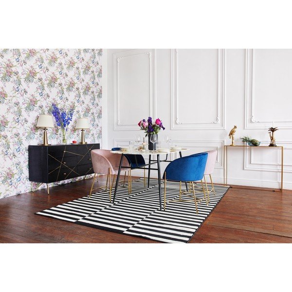 Cassettiera in legno di mango nero , larghezza 145 cm Gold Vein - Kare Design-image-1