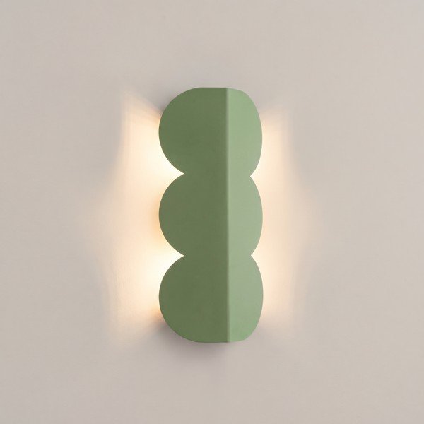Lampada da parete color salvia in alluminio BISCUIT – Thoro-image-1