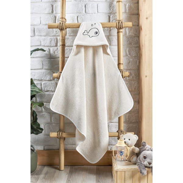 Asciugamano crema con cappuccio 3 pezzi Mila - Mila Home-image-3