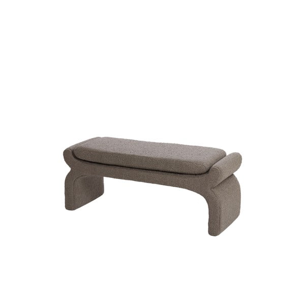 Panchina marrone in tessuto bouclé Nafya - Light & Living-image-2