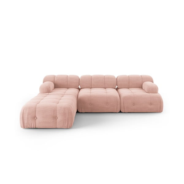 Divano angolare componibile in rosa chiaro Ferento – Cosmopolitan Design