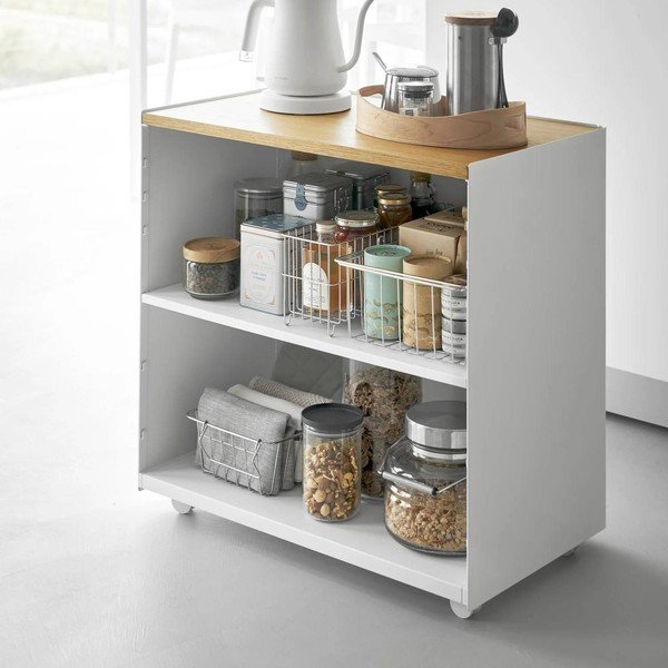 Carrello portaoggetti bianco in metallo 60x59x35 cm Tower – YAMAZAKI-image-4