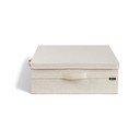 Scatola con coperchio beige in tessuto 46x56x16 cm Soft Storage Low – Bigso