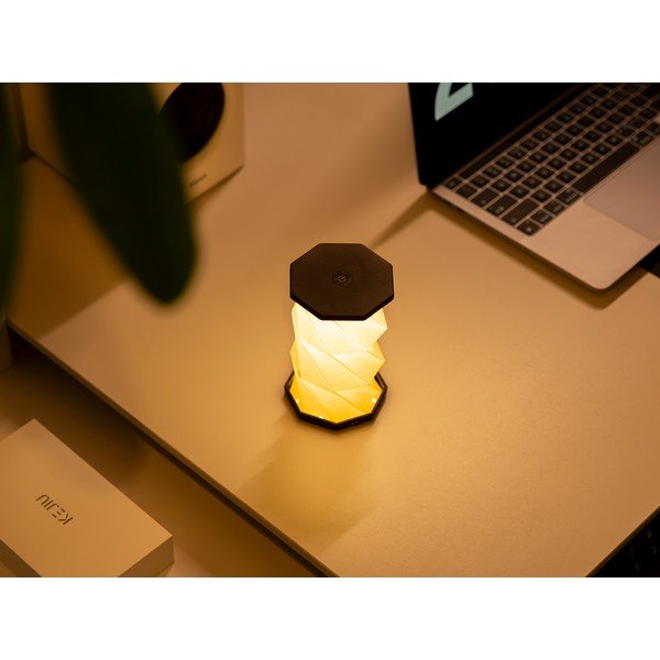 Decorazione luminosa bianca/nera con ricarica USB portatile ø 8 cm Twist – Gingko-image-4
