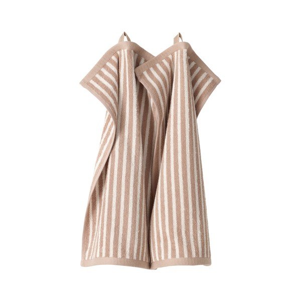 Set di asciugamani beige/color crema in cotone 2 pz 30x50 cm Dixie – Jotex