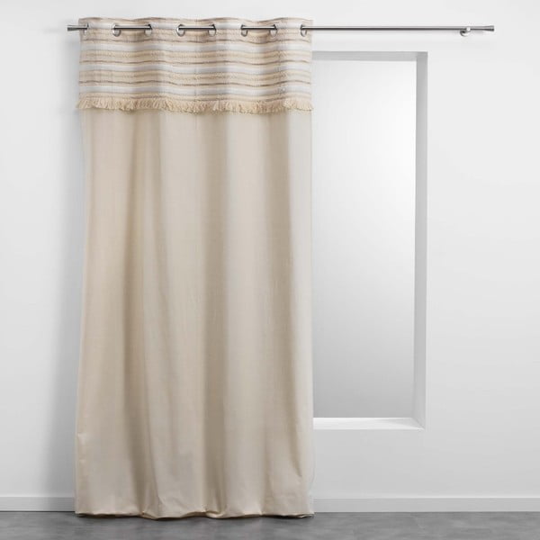 Tenda di colore naturale in cotone 140x240 cm Atlas – douceur d'intérieur