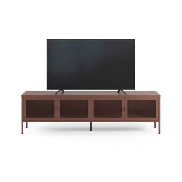 Mobile TV burgundy in metallo 160x50x35 cm Fayna – Marckeric-image-4