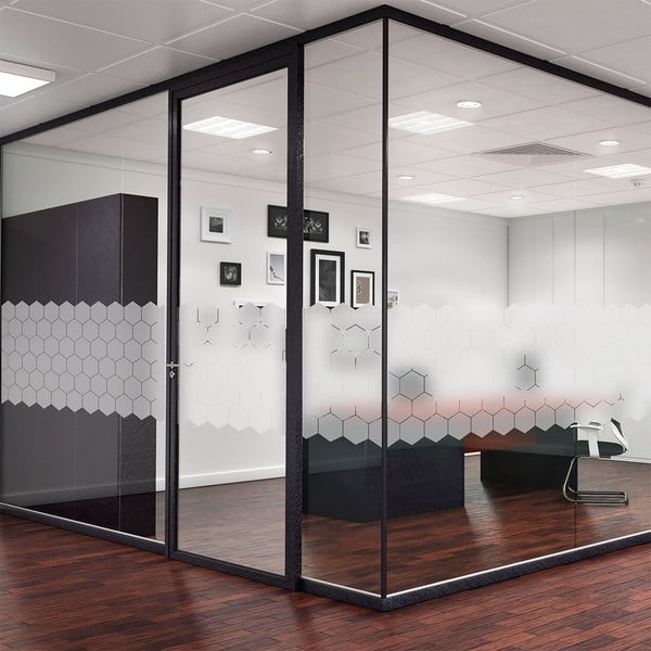 Set di 50 adesivi opachi per vetro Hexagon - Ambiance-image-4