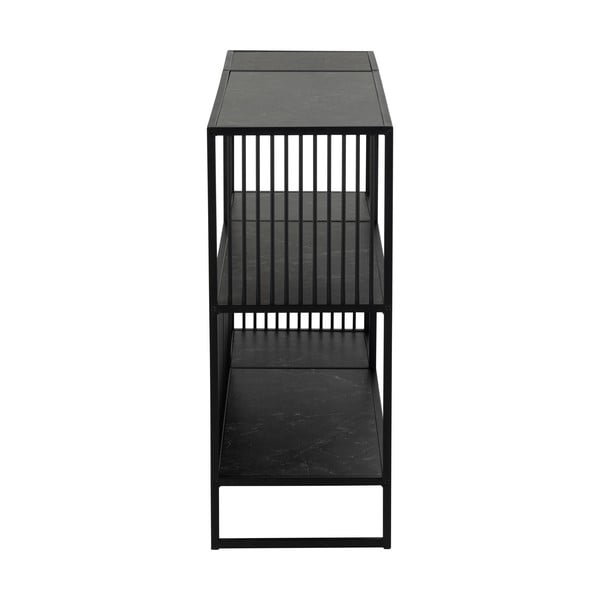 Libreria nera in pietra 120x83 cm Strington - Actona-image-3