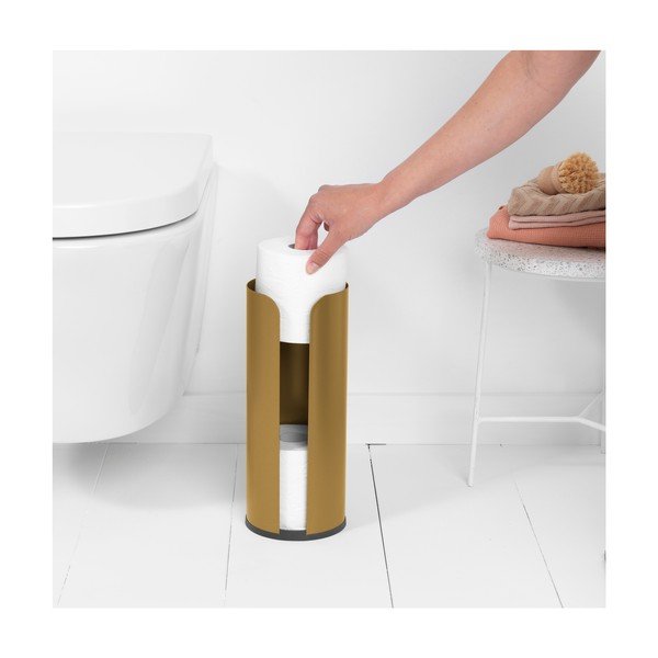Porta carta igienica dorato in acciaio ReNew – Brabantia-image-2