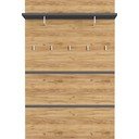 Pannello appendiabiti in rovere decorato in colore naturale Lissabon - Germania