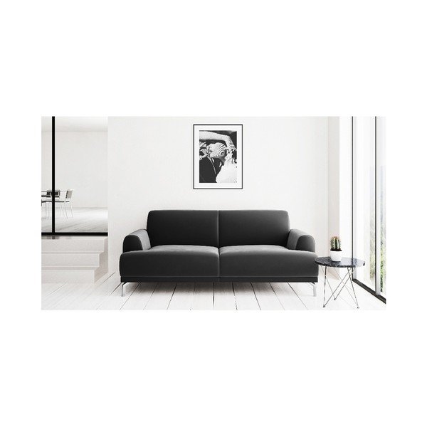 Divano in velluto grigio scuro Puzo, 170 cm Puzzo - MESONICA-image-4