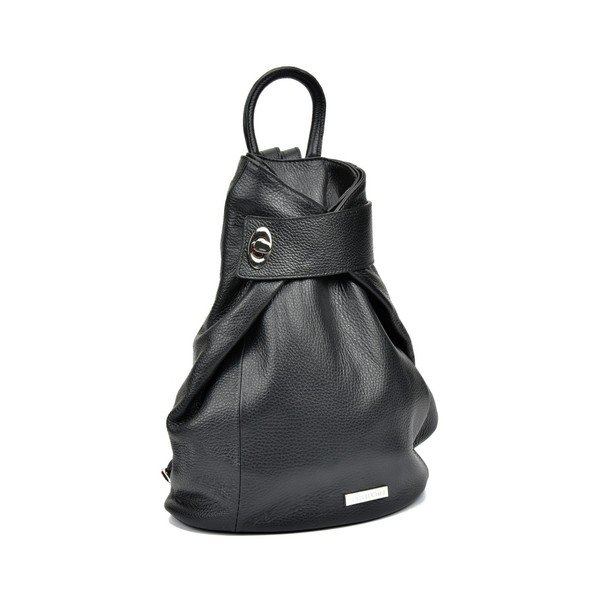 Černý kožený batoh Anna Luchini Makna-image-2