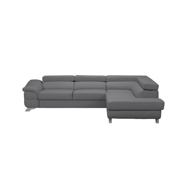 Šedá rozkládací pohovka s úložným prostorem Windsor & Co Sofas Gamma, pravá strana-image-1