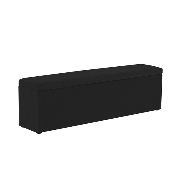 Pouf nero Ancona, 160 x 47 cm - Mazzini Sofas