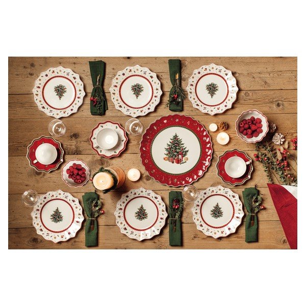 Tazza in porcellana bianca con piattino con motivo natalizio Villeroy & Boch, 0,3 l - Villeroy&Boch-image-1